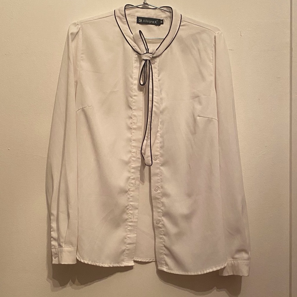 Allegra K, women’s white blouse
